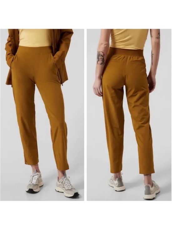Athleta Pants - Athleta Brooklyn Mid Rise Ankle Pant Golden Rod Size 8 Petite